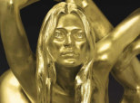Kate Moss Gold Sculpture