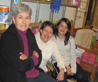 Estela, with her mother Lolita, and daughter Emilia. 