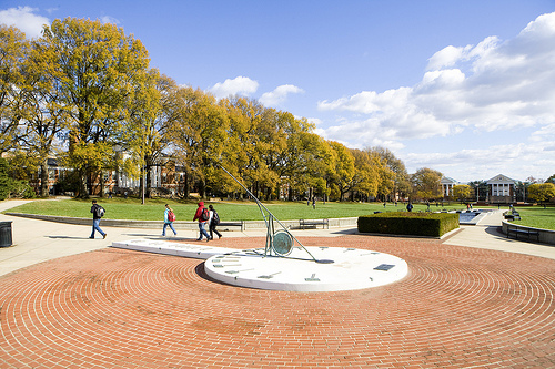 This large sundial is located in the center of McKeldin Mall