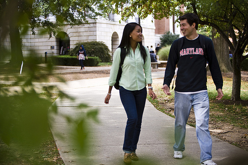 Students on campus