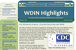 Image of an issue of WDIN Highlights on-line news bulletin