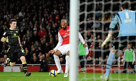 Thierry Henry shoots