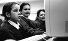 Girls using computers 