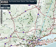 Hurricane Irene Flex Mapping Viewer by USGS WiM Group with TNM Basemap Services Option