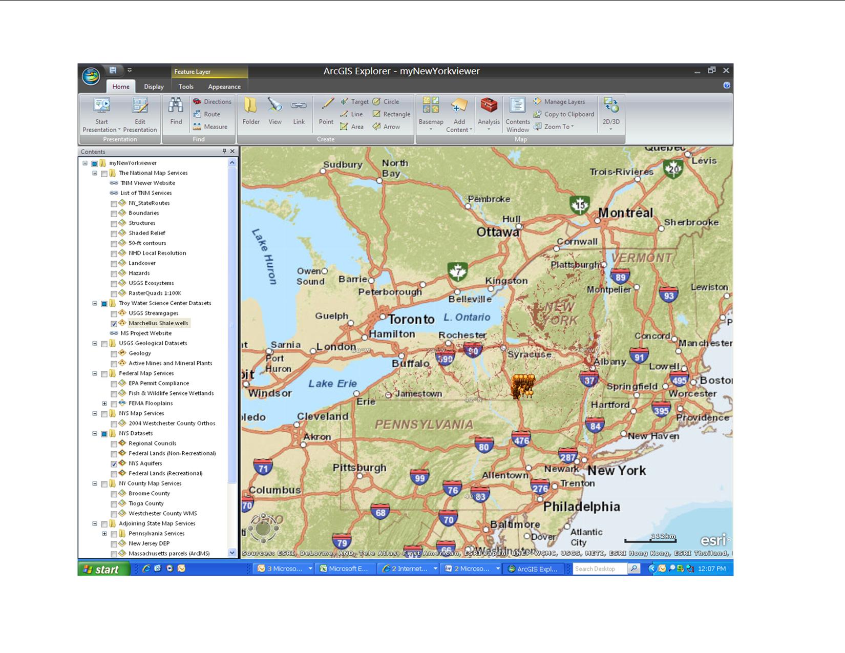 Local, Tribal, Project Case Study: WestChester County, New York, using The National Map Services in ArcGIS Explorer