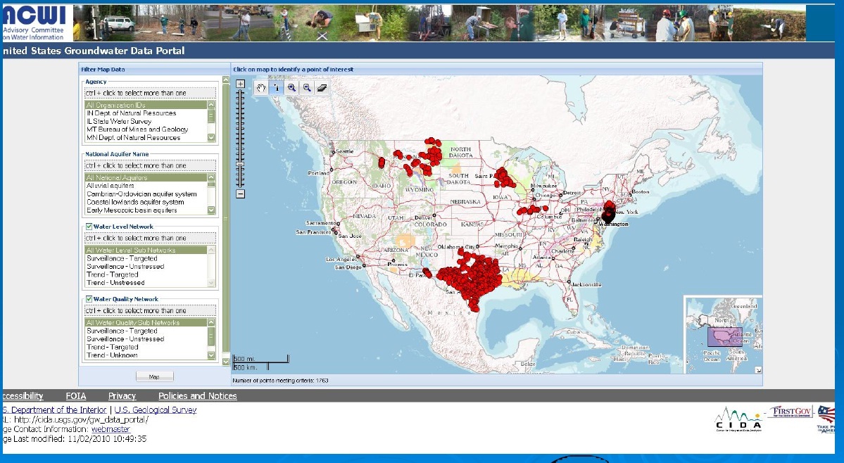 National Ground Water Monitoring Network Data Portal (BETA) [USGS Viewer]