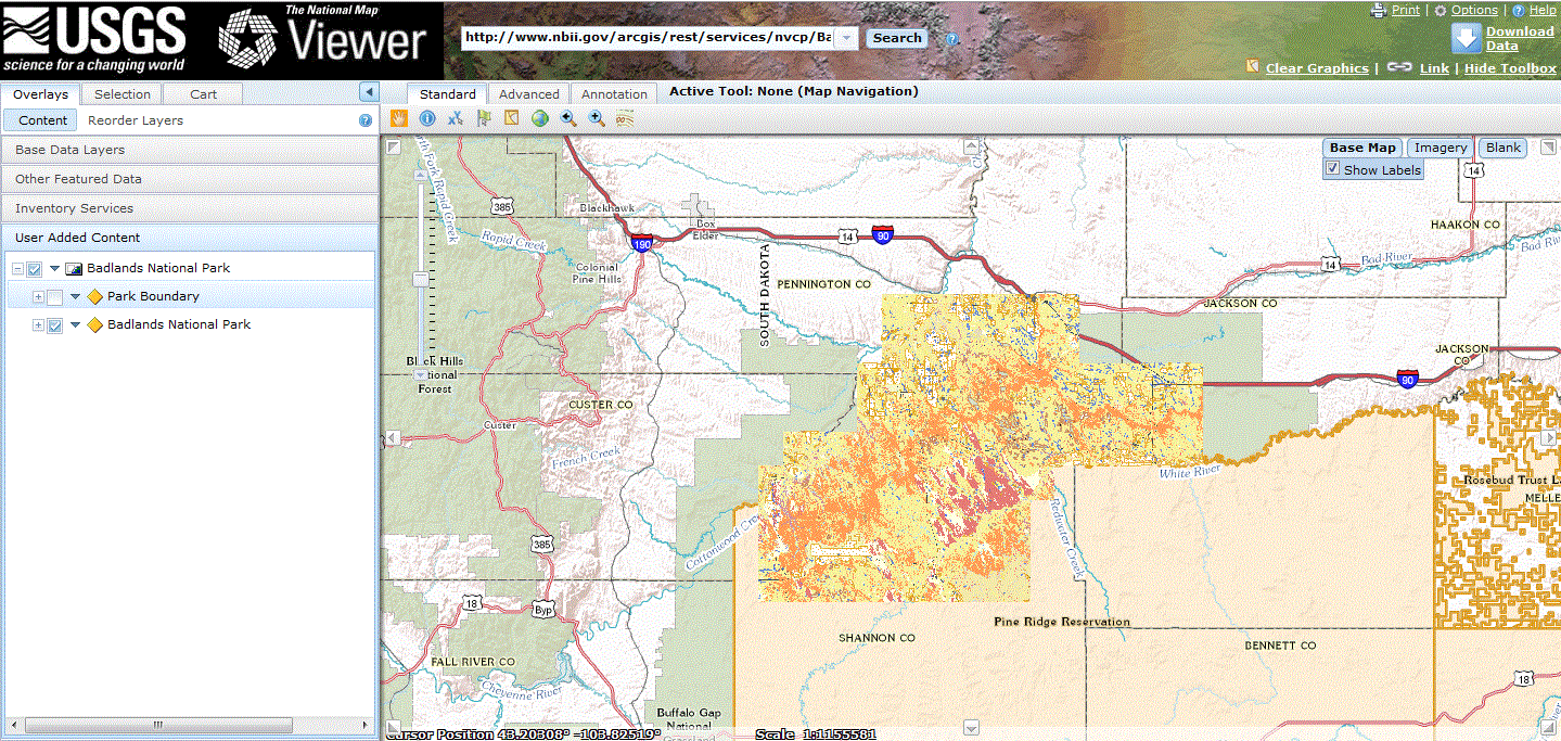 View the USGS Vegetation Characterization data by National Park [TNM Viewer]