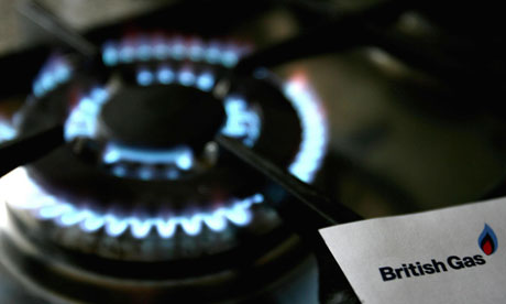 A gas hob with a British Gas statement