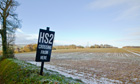 A field that will be cut through by the HS2 rail link