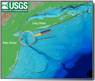 Image showing bathymetry of coastal ocean offshore of New York metropolitan region