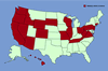 Click for distribution map of common mullein; flannel-leaved mullein.