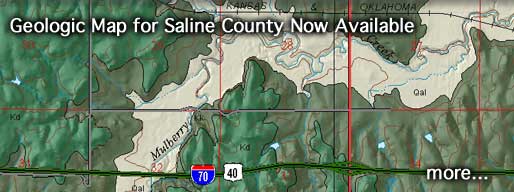 Link to info on new geologic map of Saline Co.; image is of small part of map.