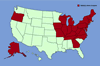 Click for distribution map of garlic mustard.