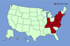 Click for distribution map of Japanese stilt grass; Nepalese browntop.