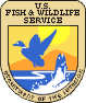 United States Fish and Wildlife Service logo showing a stylized graphic of a duck and a fish. Link to USFWS Web site.
