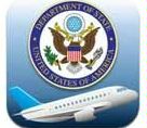 Date: 06/14/2011 Description: Logo for IPhone App: State Department Seal and stylized image of an airplane in flight. - State Dept Image