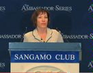 Date: 06/22/2011 Description: Former Ambassador Tracey Ann Jacobson delivers remarks during her recording of "The Ambassador Series" at the Sangamo Club in Springfield, Illinois. - State Dept Image