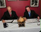 Date: 10/05/2011 Description: Assistant Secretary Brownfield (right) and New York City Police Commissioner Raymond W. Kelly sign a Memorandum of Understanding (MOU). - State Dept Image