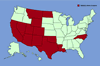 Click for distribution map of saltcedar; tamarisk.