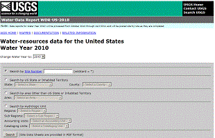 Annual Water Data for New Mexico home page.