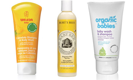 Organic and natural baby bath products