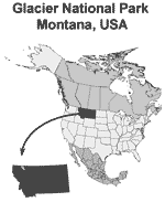 Map of Glacier National Park in US