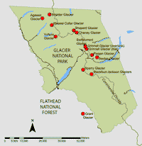 map of GNP showing photo locations