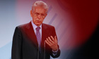 Italian Prime Minister Monti addresses news conference in Berlin