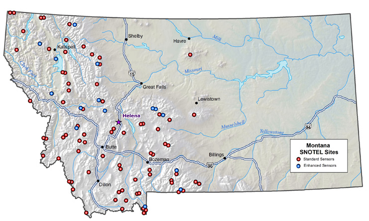 Montana SNOTEL Map