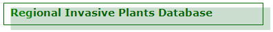 Regional Invasive Plants Database