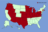 Click for distribution map of Siberian elm; dwarf elm; littleleaf elm;.