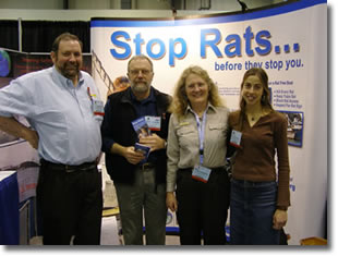 Rat Outreach Team partners from the Alaska Maritime Refuge, Shipping Safety Partnership and Sea Grant ready for a day of spreading the word at Pacific Marine Expo 2006 