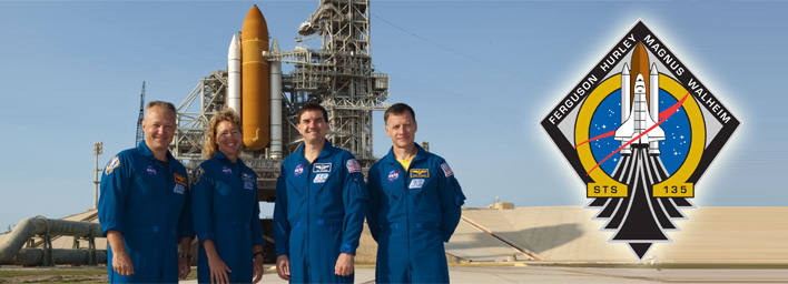 STS-135 crew arrives in Florida
