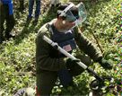 Date: 06/16/2009 Description: A demining technician from The HALO Trust conducts clearance operations in Georgia. - State Dept Image