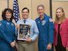 Paul Espinosa receives a Space Flight Awareness Program award.