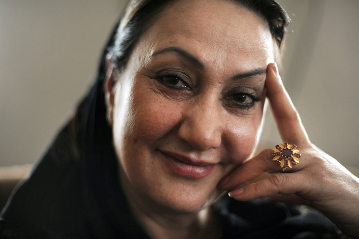 Afghan presidential candidate Shahla Ata poses for a portrait at her office in Kabul, Afghanistan. Ata spent time in Pakistan and the U.S. before returning to Afghanistan following the fall of the Taliban in 2001. 