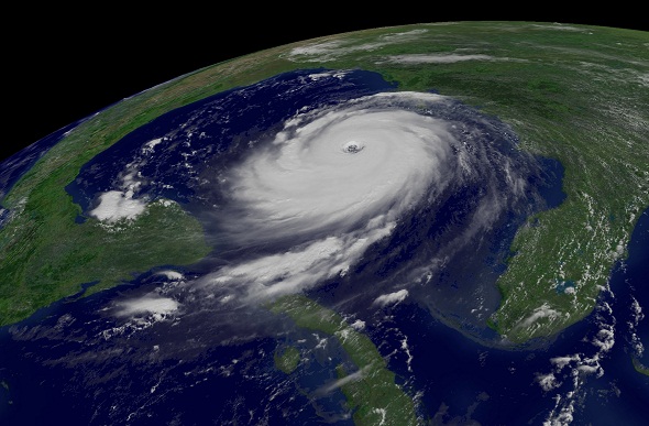 image of Hurricane katrina from space.