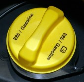 Yellow flex-fuel gas cap