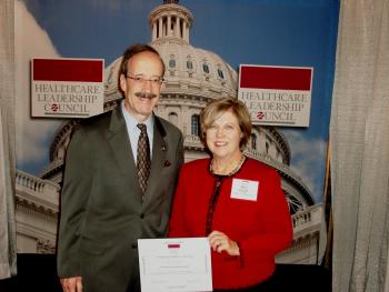 Rep. Engel receiving Healthcare Award