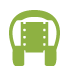 icon of a filmstrip and a set of headphones