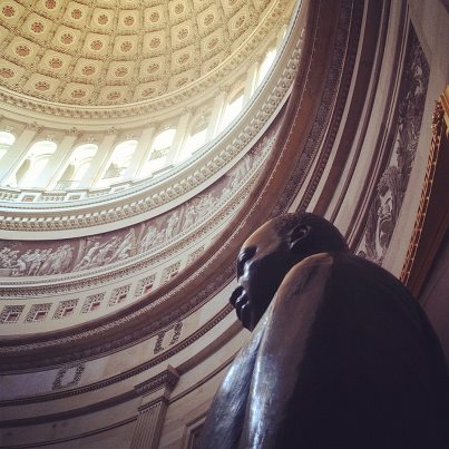 Photo: Dr. King gave "I have a dream" speech #onthisday in 1963; view his bust in Rotunda.  http://instagr.am/p/O4Mg3pmN2C/