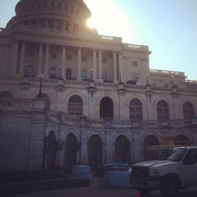 Photo: Reminder: Capitol West Front closes Monday till Feb. Inauguration prep already begun.  http://instagr.am/p/PRosG9GNwo/