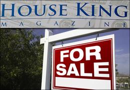 House King Masthead Over Home For Sale Sign