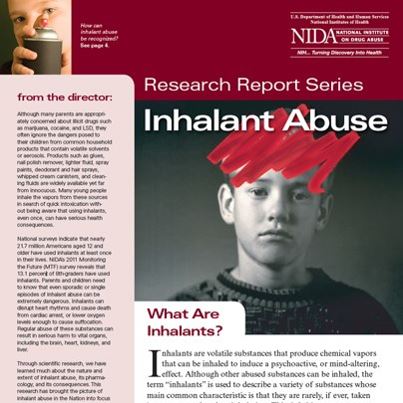 Photo: We recently updated our research report on inhalant abuse. Learn more about the potential health consequences and hazards here: http://1.usa.gov/RCIv7t