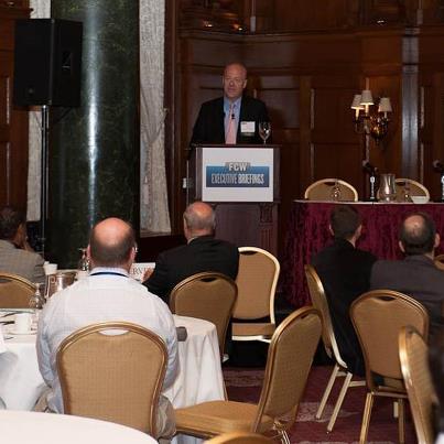 Photo: GPO's Chief Information Officer Chuck Riddle delivered the keynote address at the seminar “A Cloud on Every Desk: Moving Towards a Virtual Desktop Infrastructure.” Riddle spoke about the development of GPO’s virtual desktop infrastructure and mobile computing strategies.