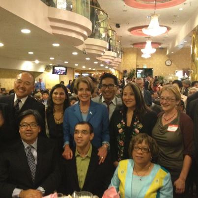 Photo: Community Tribute to honor Leader Pelosi's 25 years in Congress, with board & staff of API Wellness Center