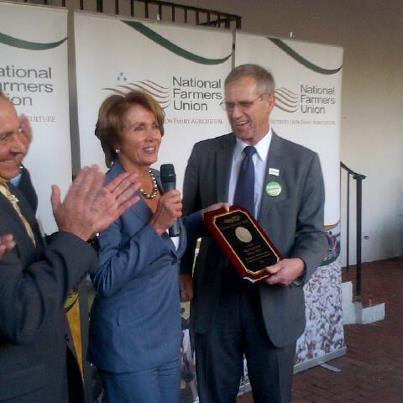 Photo: Today, I was honored to receive a Golden Triangle award from the National Farmers Union. I join farmers from all over the country in calling for swift passage of a Farm Bill. House GOP inaction comes at a time when we are experiencing the worst drought in 50 years.