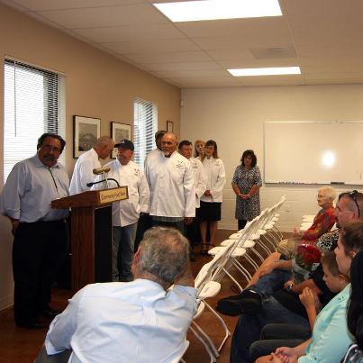 Photo: I was honored to speak at the Caridad Community Kitchen's culinary training program graduation ceremony last Friday. The Community Food Bank of Southern Arizona trains professional chefs and makes sure low income people don't go hungry. The work they do is inspiring and they were very gracious to have me. Feeding the hungry is important work - forget politics for a minute.