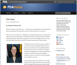FDA Voice Screenshot showing what the blog looks