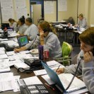 Photo: AmeriCorps NCCC Delta 10 team working at the United Way Call Center in Jackson, MS. (CNCS Photo)